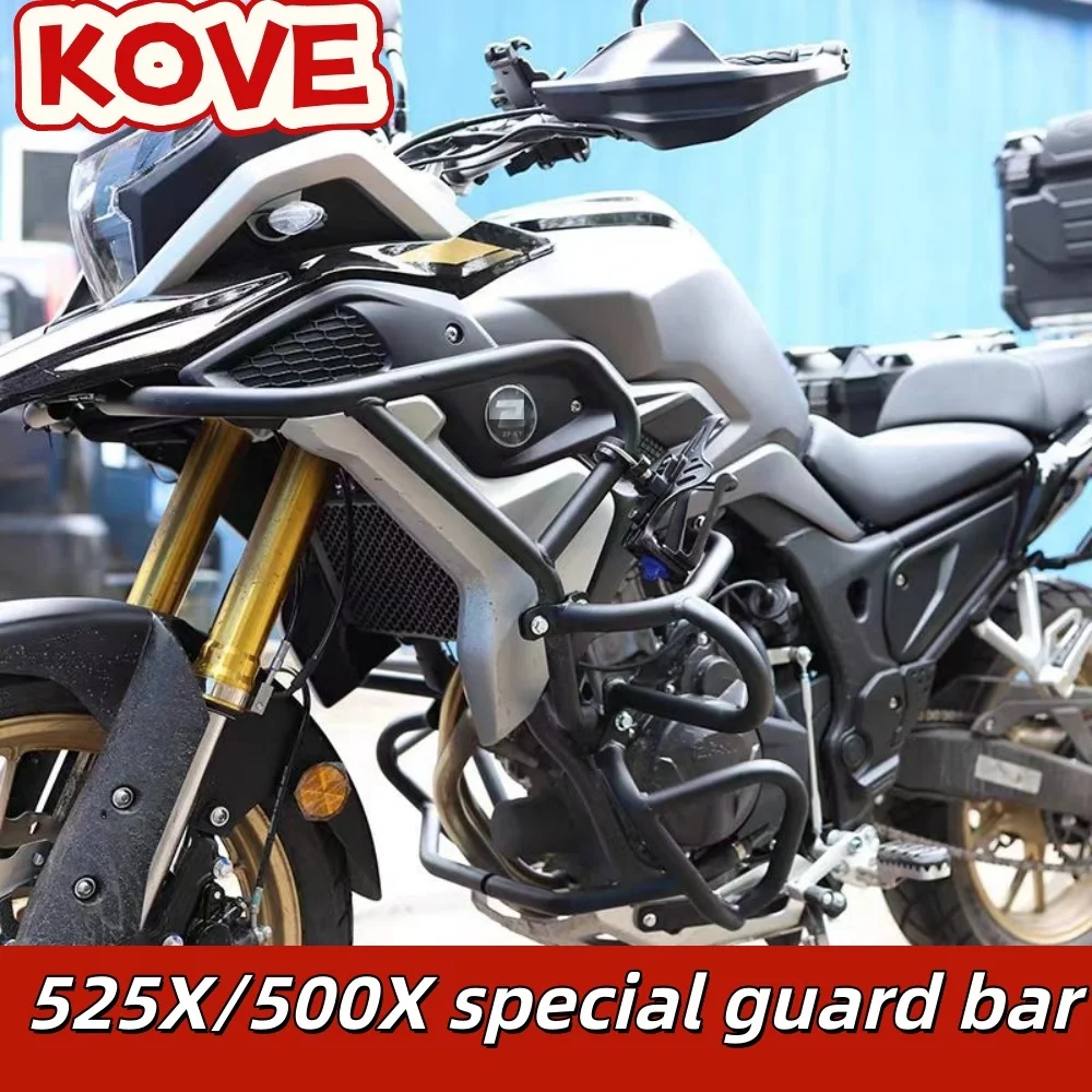 for KOVE 525X guard bar single and double rocker arm 500X bumper upper bar engine middle and lower anti-fall bar modification