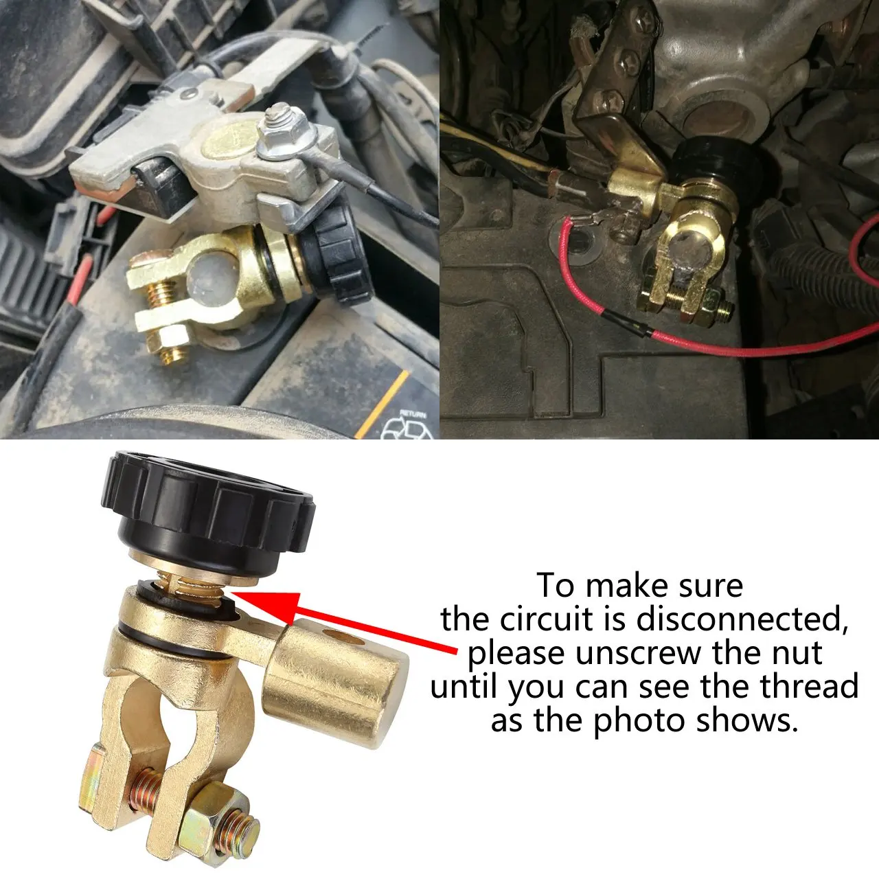 Auto Battery Terminal Link Switch Clamp Top Post Terminal Quick Cut-off Disconnect Isolator Switchs 6V 12V 24V