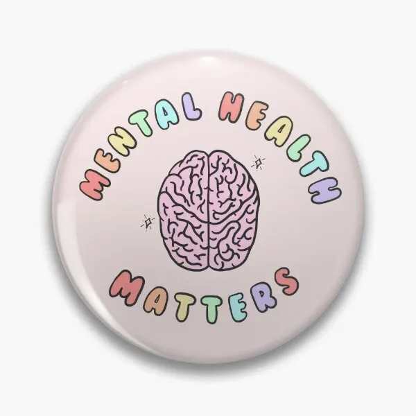 Mental Health Matters  Soft Button Pin Hat Creative Badge Jewelry Cute Collar Decor Brooch Cartoon Funny Gift Metal Fashion