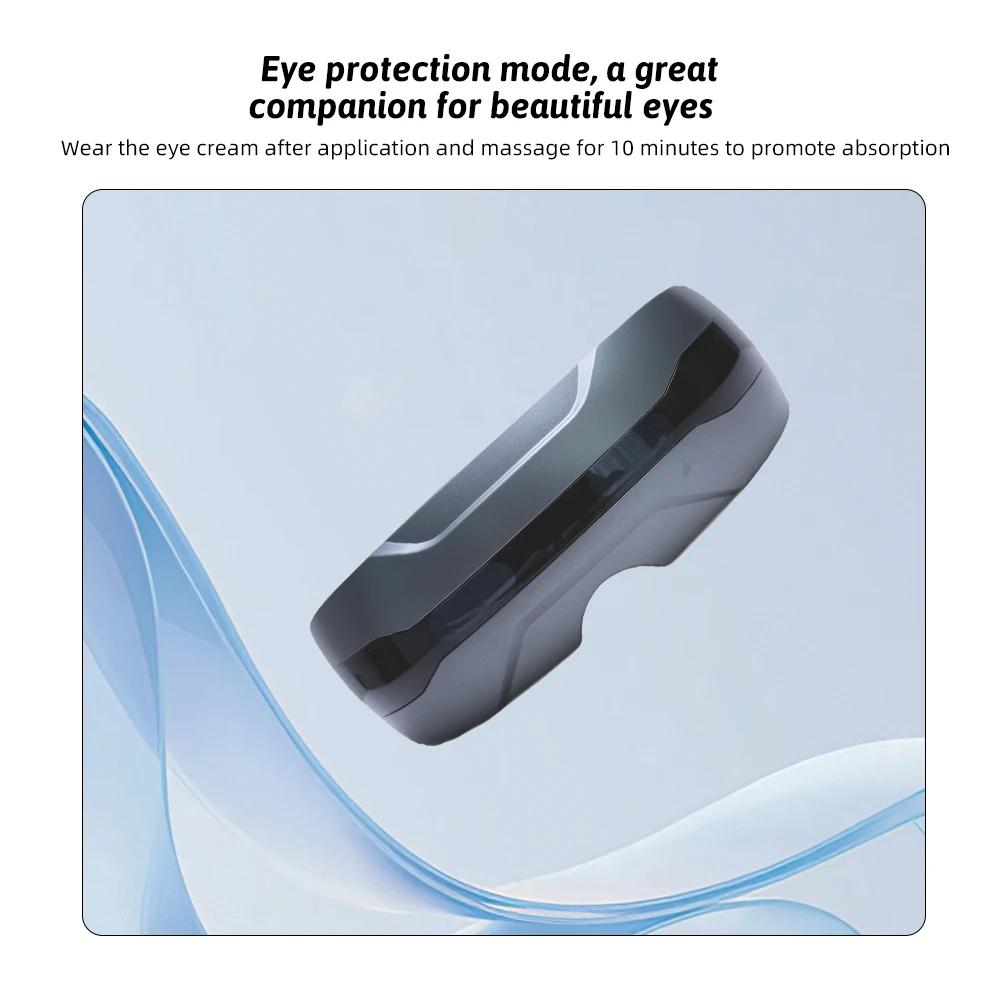 Massaggiatore per occhi 3D intelligente ricaricabile elettrico multifunzione in silicone con finestra di visualizzazione visiva per alleviare lo stress