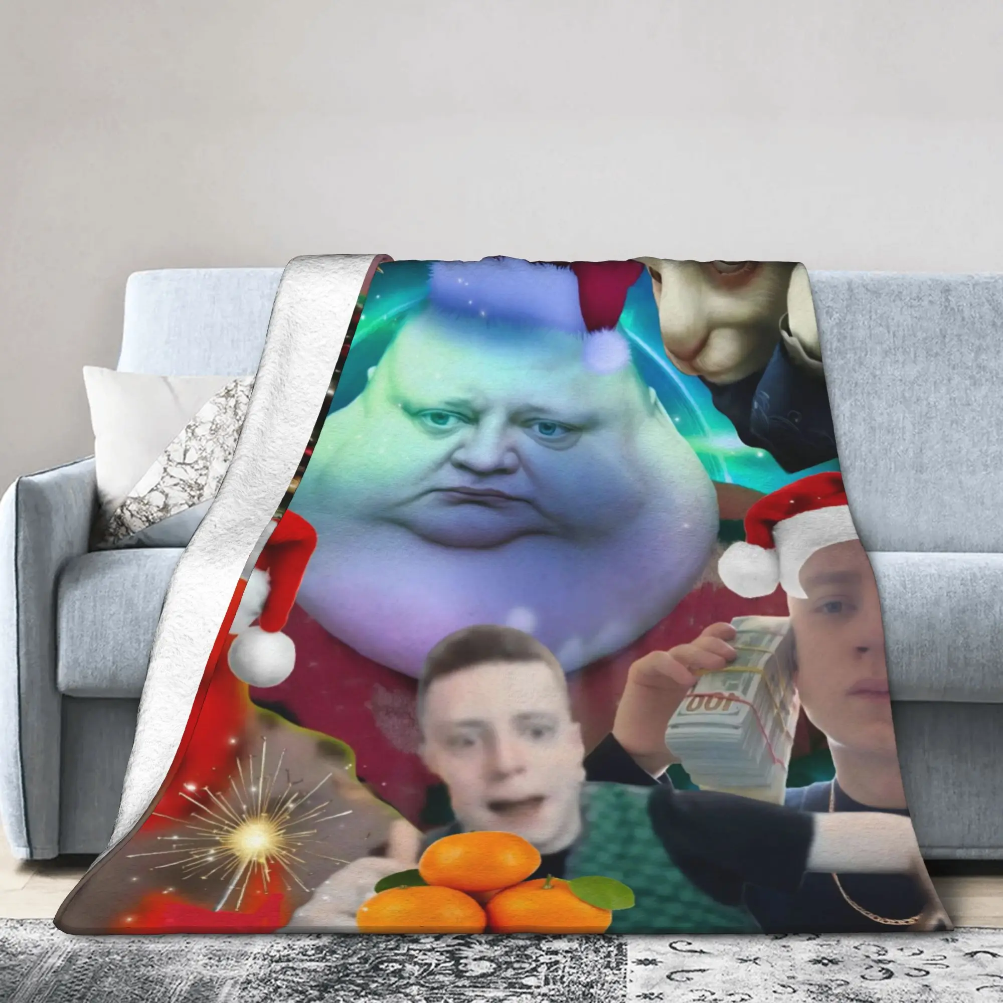 Mellstroy Viral Meme Funny Flannel Throw Blankets Humor Internet Couch Knitted Blanket Outdoor Lightweight Multi-function Throws