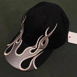 Men's and Women's Fashion Baseball Cap Star Co-branded with The Same Model Flame Rebound Hat Street Hip Hop Hat Duck Tongue Hat