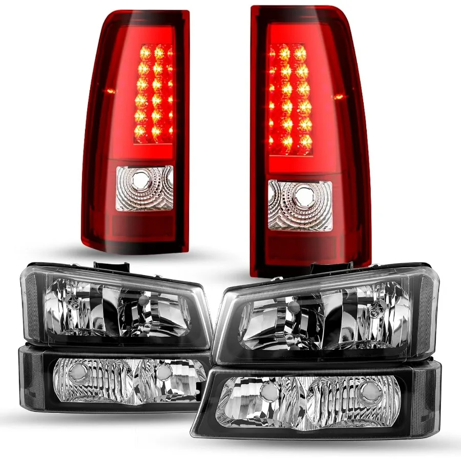 

Галогенные фары и светодиодные задние фонари в сборе для Chevy Silverado 1500 2500 HD 3500 и 2007 Silverado Classic wi 20032006 гг.