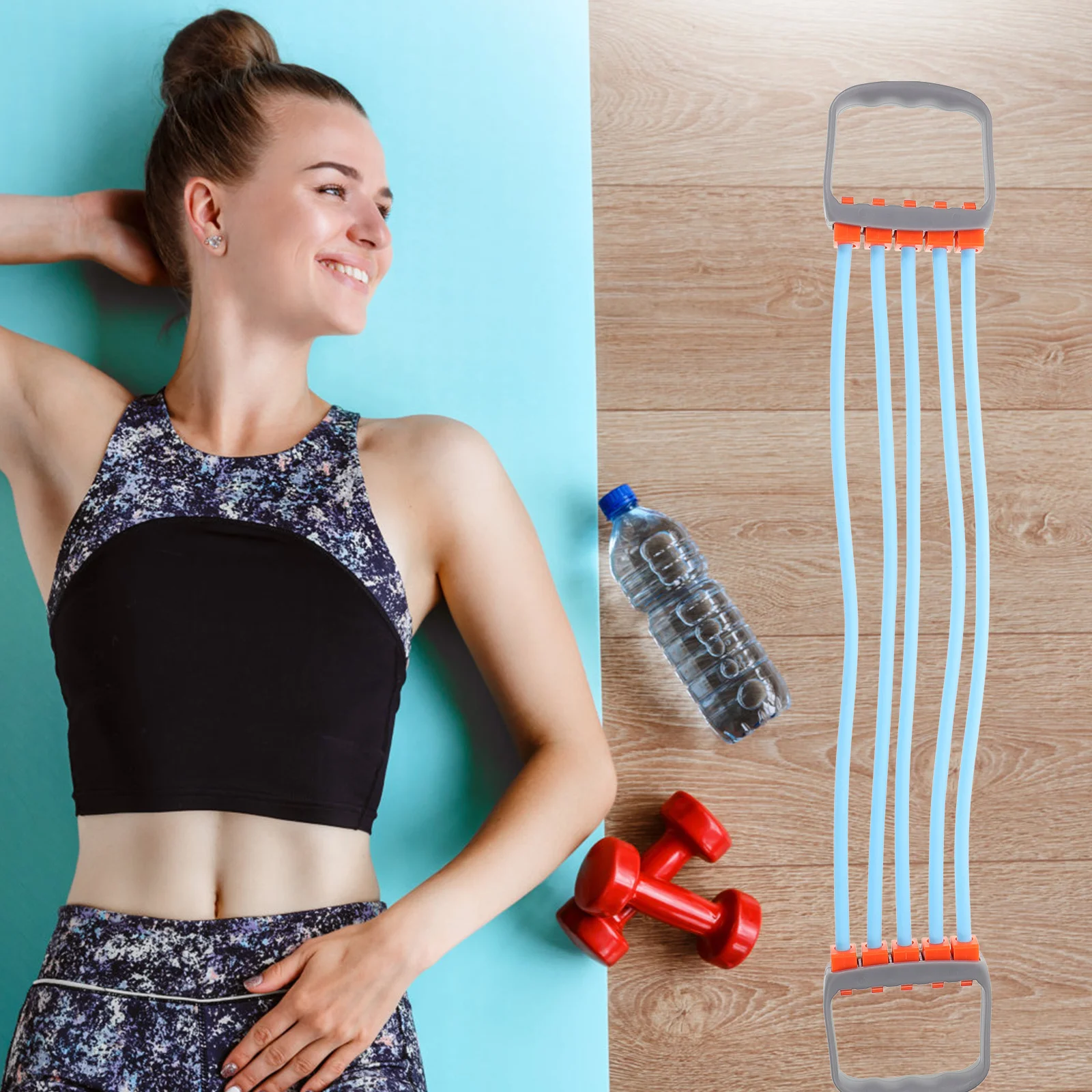 أداة توسيع الصدر القوية لتمرين الجسم العلوي بالكامل، أداة تدريب مقاومة متعددة المستويات لنمو العضلات والذراع والكتف #1