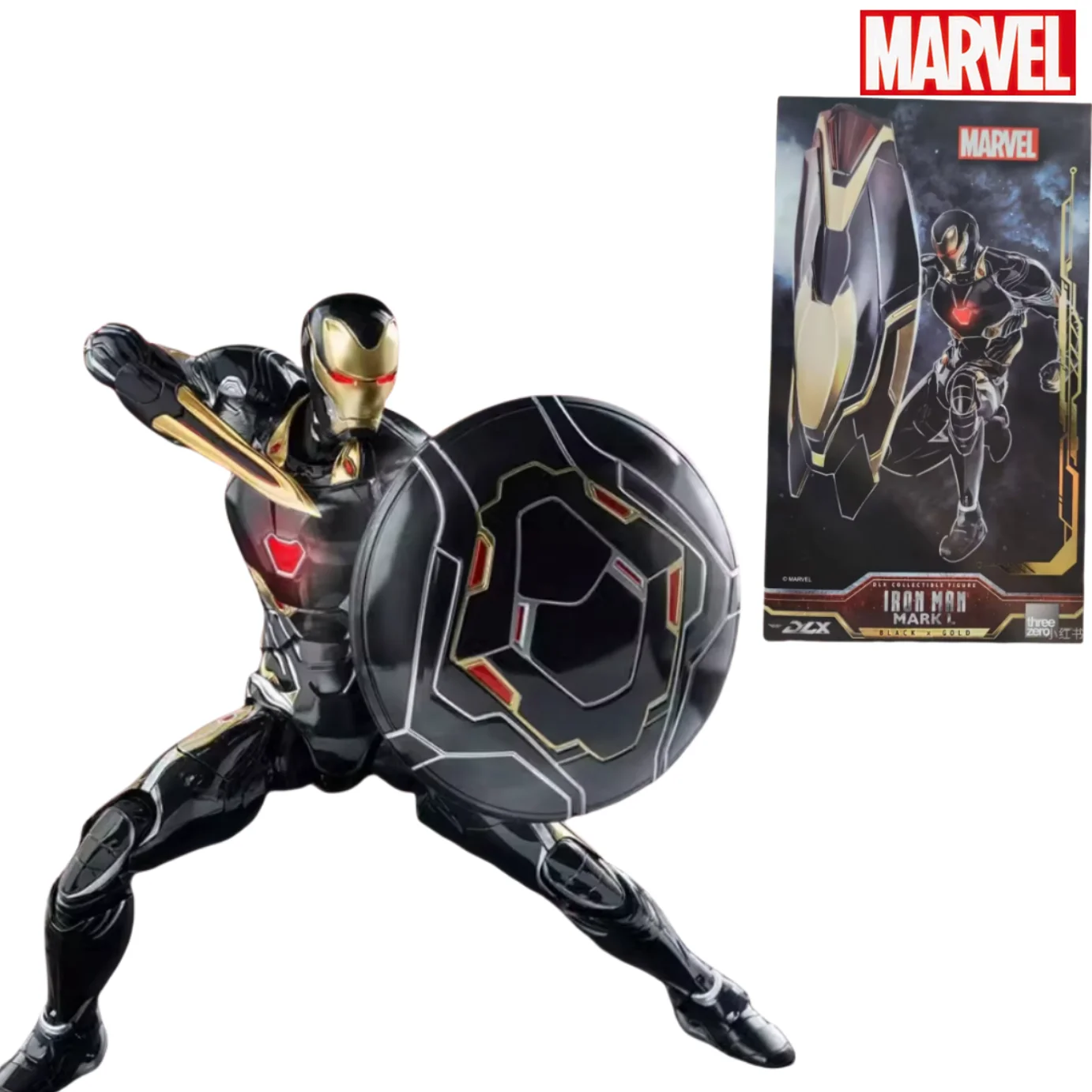 Spot Marvel Series Action Figure Iron Man Mk50 Black Gold Edition 3z0580 Movable Doll Pvc Model Sculpture Children toy Gift