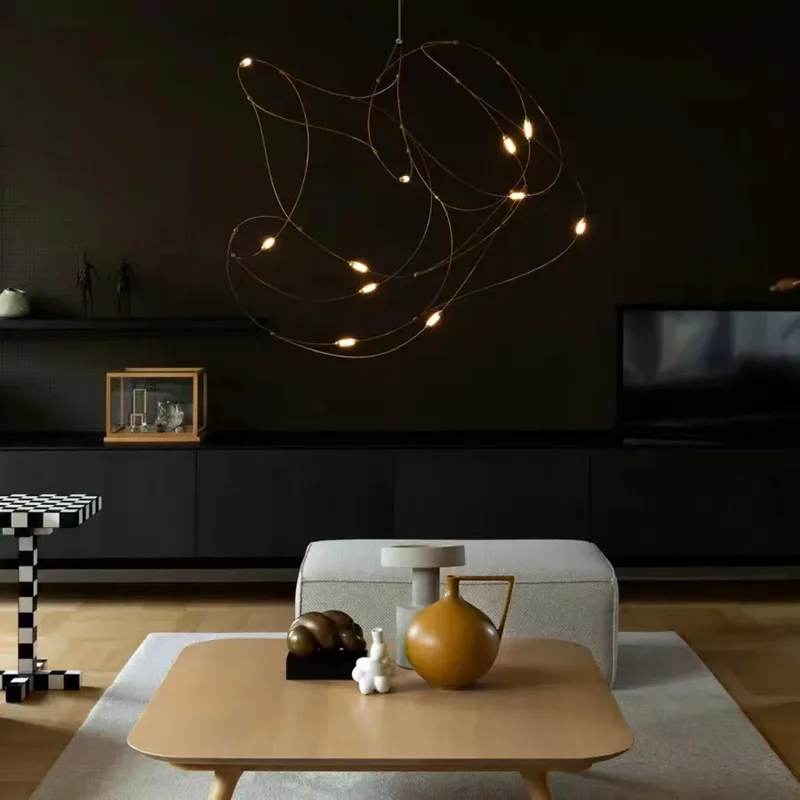 Moooi Flock Firefly Chandelier Designer Minimalist Chandelier for Kitchen Hanging LED Lights Luxury Hanging Dining Room Lights