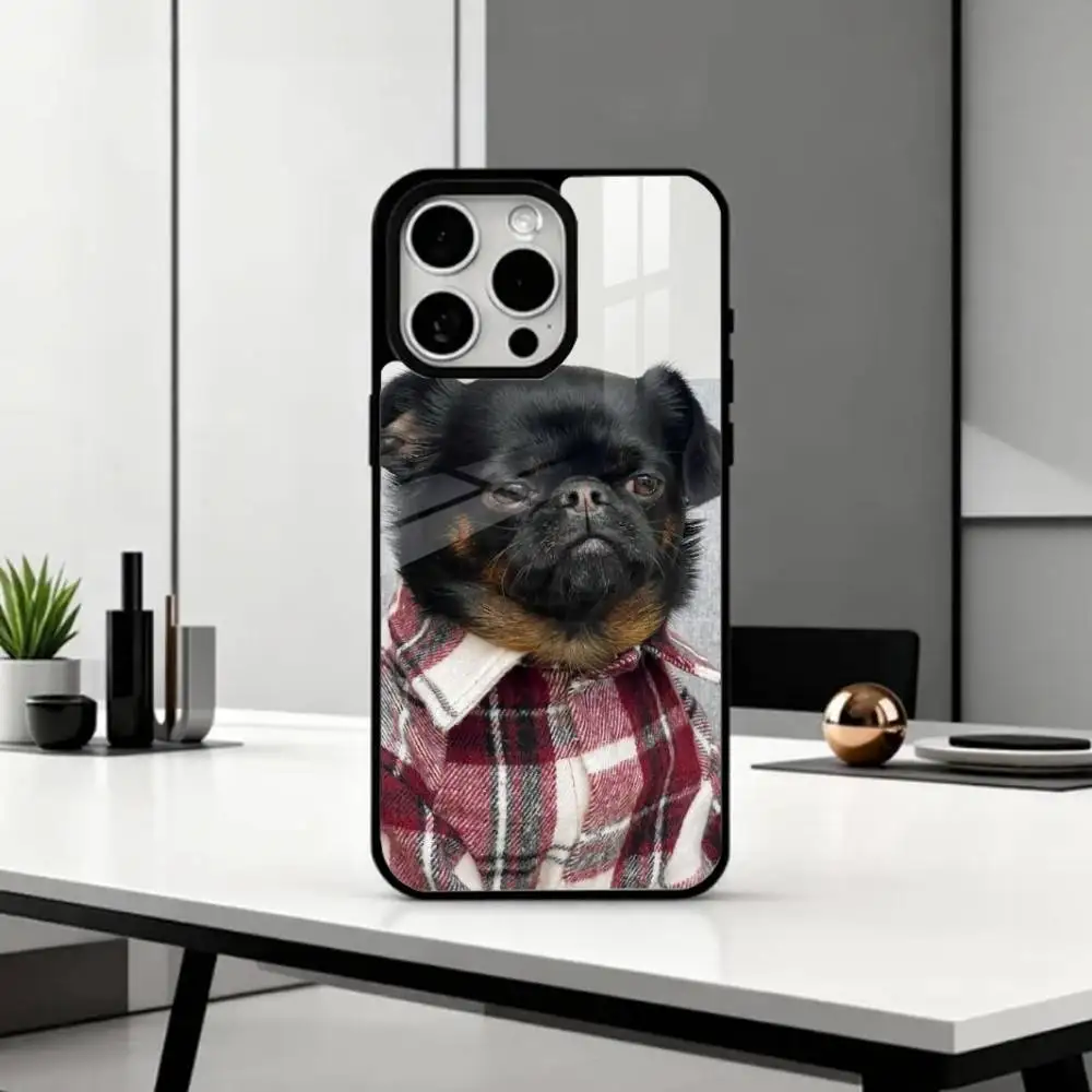 حافظة هاتف لطيفة على شكل بولدوج فرنسي لهاتف آيفون 17,16,15,14,13,12,11 Plus,Pro Max Magnetic للشحن اللاسلكي Magsafe #3