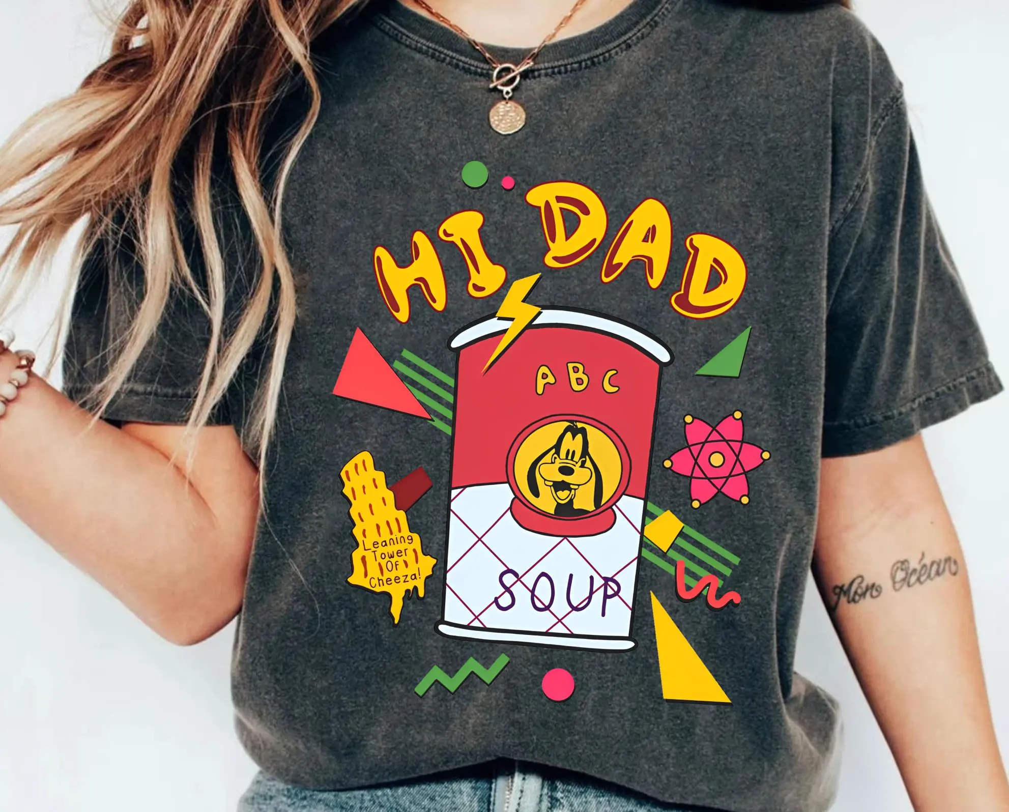 레트로 90년대 맥스 구피 앤 구피 셔츠 하이 대드 수프 티셔츠 아버지와 아들 매칭 티 디즈니랜드 가족 여행