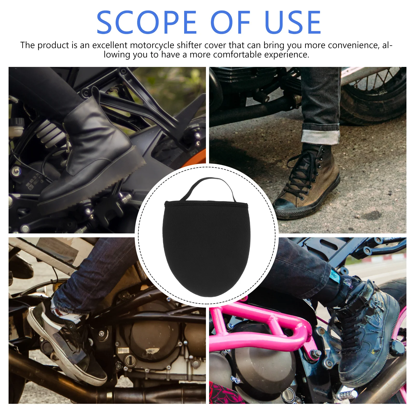 

Motorcycle Gear Shifter Shoe Protector Non-Slip Silicone Rubber Durable Ride-On Fit Style Motorbike Protective