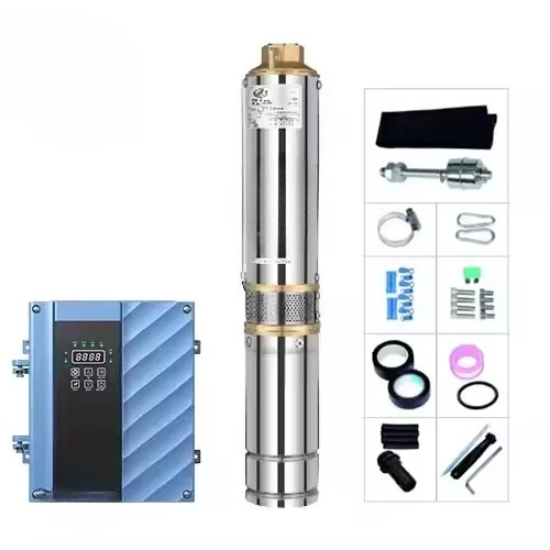 Pompa sommergibile per acqua pulita Pompa di scarico ad alta pressione Pompa acqua Irrigazione AC/DC Ibrido solare