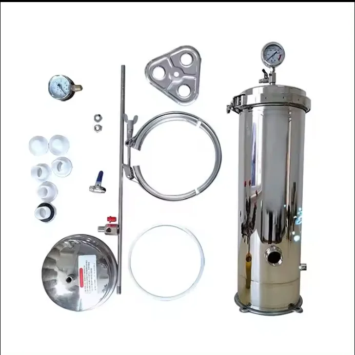 10 Inch 20 Inch Stainless Steel 304 316 Precision Filter Housing Single Cartridge for Water Treatment view 3