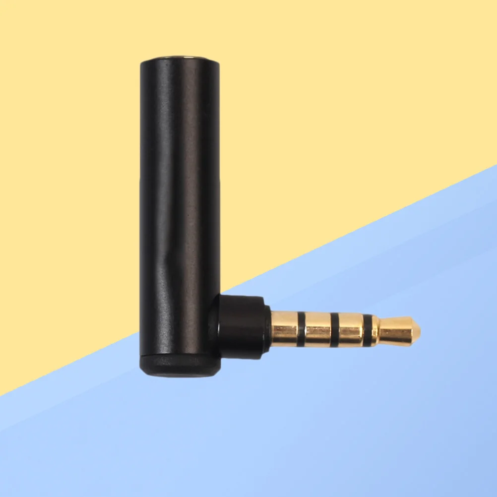 

3.5mm Male to Female 90 Degree Adapter Gold Plated Aluminum Alloy Fit Mobile Phones Tablets Laptops Digital Audio Players