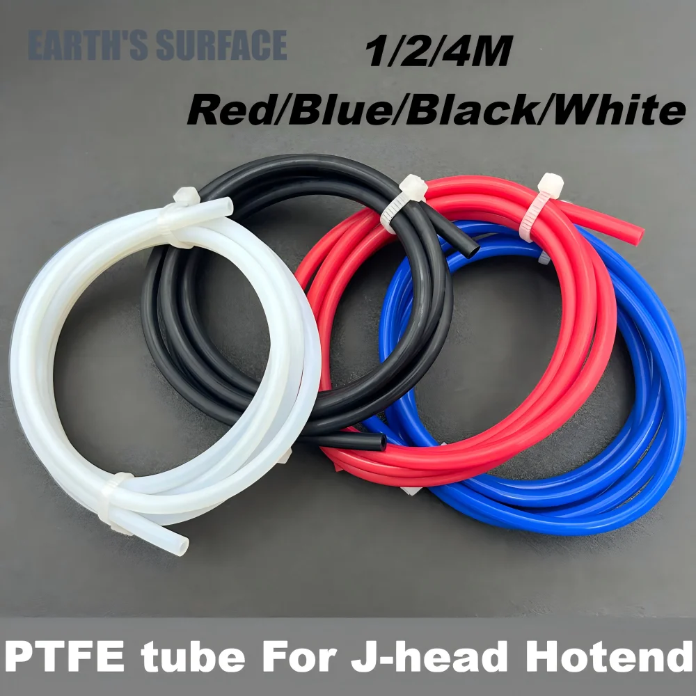 ES-3D Printer Parts 1/2/4M Extruder PTFE Tube For J-head Hotend V5 V6 Bowden Bambulab Filament ID2/2.5mm OD4mm PTFE Pipe