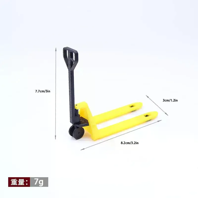 2PCS 1/12 Casa delle bambole Scena di cibo e gioco Carrello elevatore in miniatura Mini Simulazione Transporter Vassoio Set di giocattoli per il regalo dei bambini