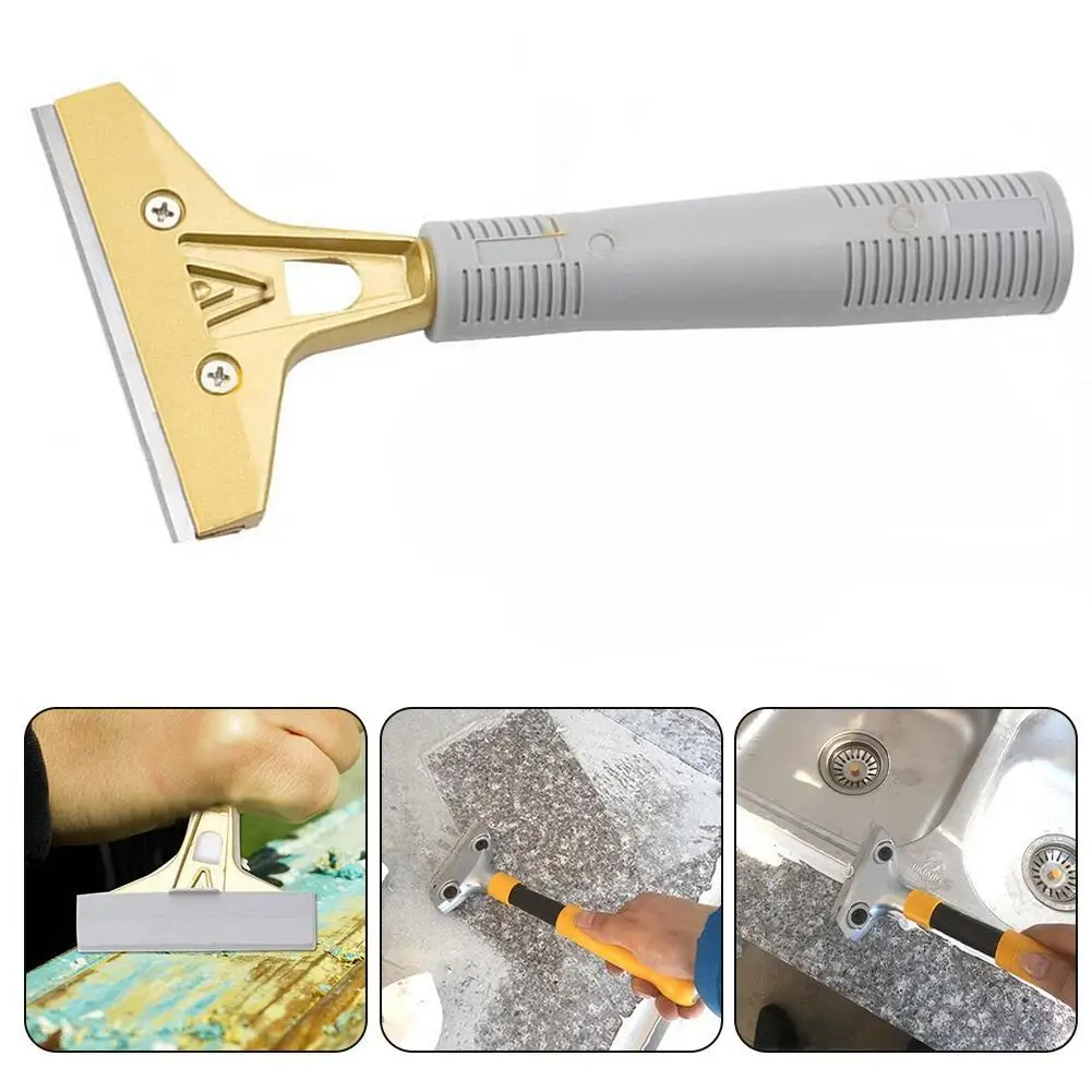 Heavy Duty Cleaning Scraper Tool Non-slip Handle Razor Blade Remover Sticker Paint Glass Tile Glue Cleaner with Safety Cover