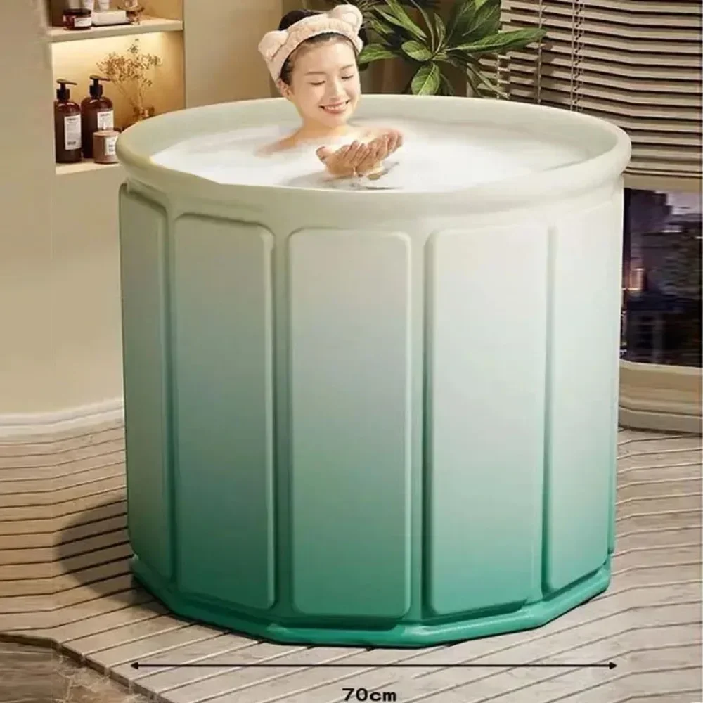

For Children and Adults Full Body Thickened Bath Bucket Long Term Temperature Locked Bathtub Foldable Bath Tub Portable Bathtub