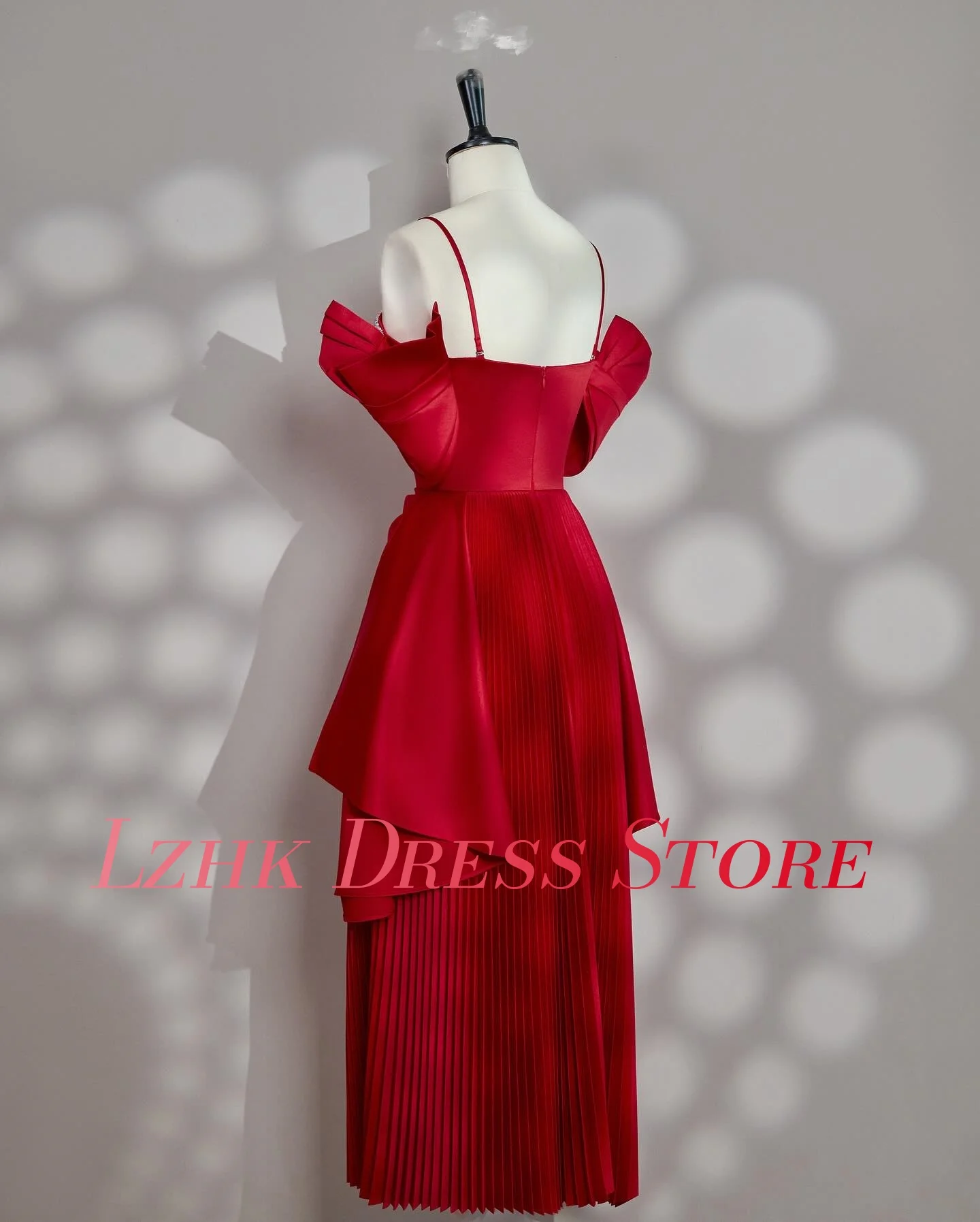 Personalizado moderno cristal jérsei a linha alças de espaguete vestido de noite alta qualidade até o chão فستانmavera