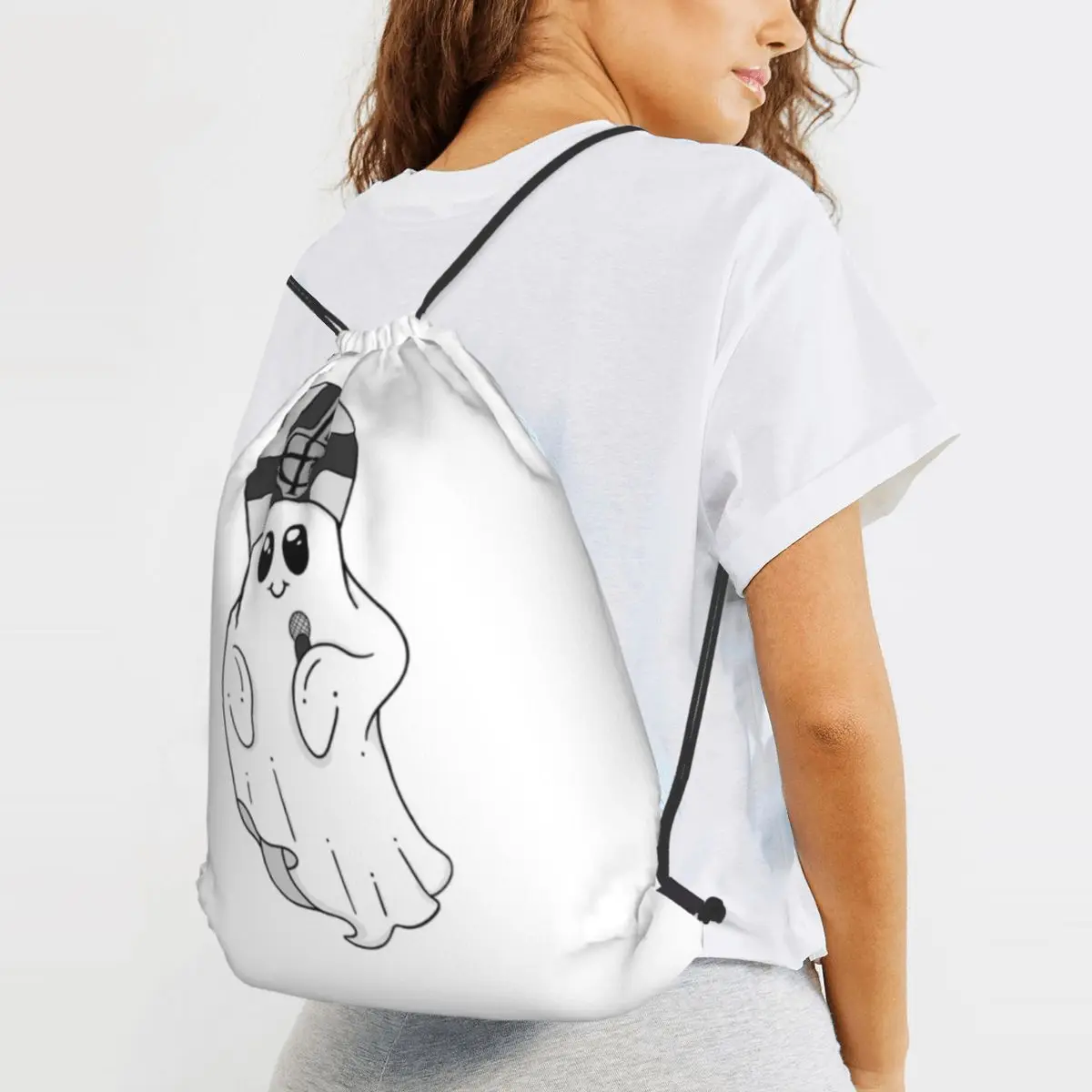 Kawaii Secondo Ghost Backpacks Multi-function Drawstring Bundle Pocket Shoes Bag Book Bags for Man Woman School