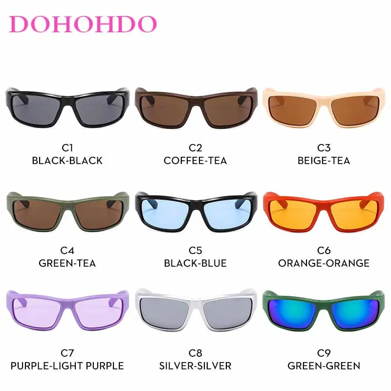 Vintage Luxury Brand Design Y2K Sunglasses Women Fashion Rectangle Sunglass For Trendy In Outdoor Sports Unisex Sunglass UV400