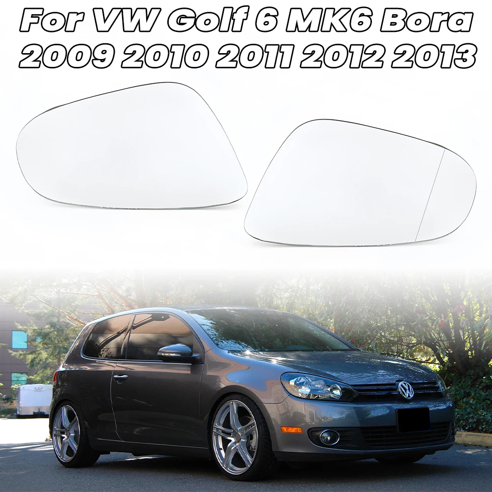 Rearview Mirror Glass Lens For VW Golf 6 Tuning MK6 2009-2013 Glass Car-styling Glass Lens Heated Door Mirror Car Accessories