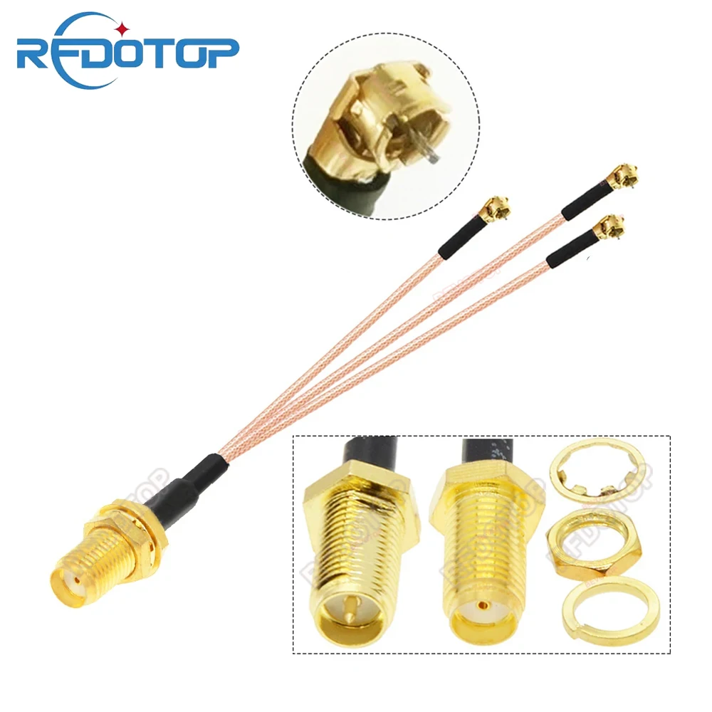 RPSMA/SMA «мама» на тройную мини-MS156 «папа» RG178 Удлинитель кабеля «косичка» Wi-Fi Антенна SMA к Mini-MS156 3-разветвительная радиочастотная перемычка