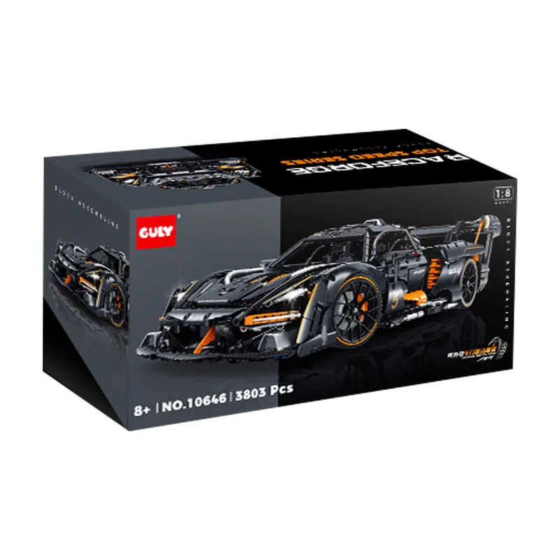 IN STOCK 10646 MOC Technical 1:8 RC Sports Car Senna Building Blocks Bricks Assembling Model Toys for Boys Christmas Gift Set