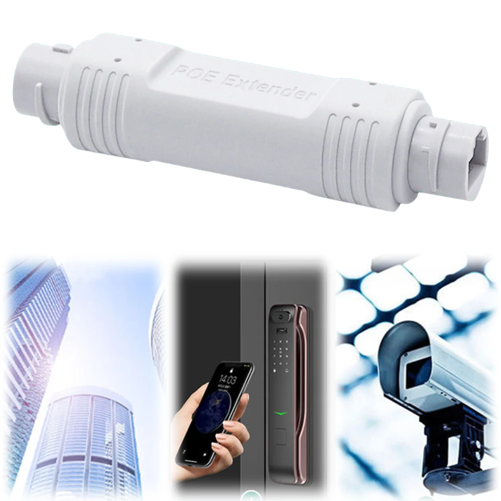 48V POE Extender/Repeater Waterproof Extension POE Injector Adapter 10/100Mbps PoE Extender for PoE Switch NVR IP Camera