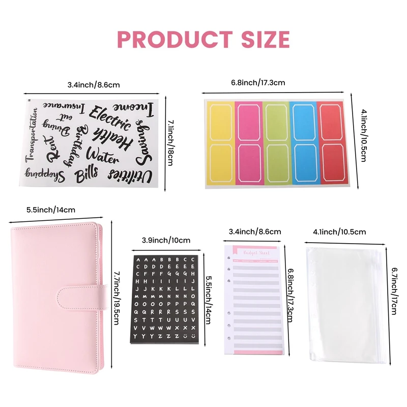 Segregator budżetowy A6 z kopertami gotówkowymi, segregatorami oszczędnymi, systemem kopert budżetowych do budżetowania, segregatorem