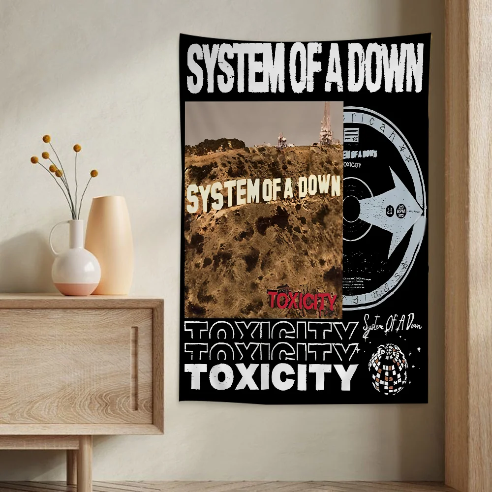 System of a Down Band Tapestry Anime Tapestry Hanging Tarot Hippie Wall Rugs Dorm Wall Hanging Sheets