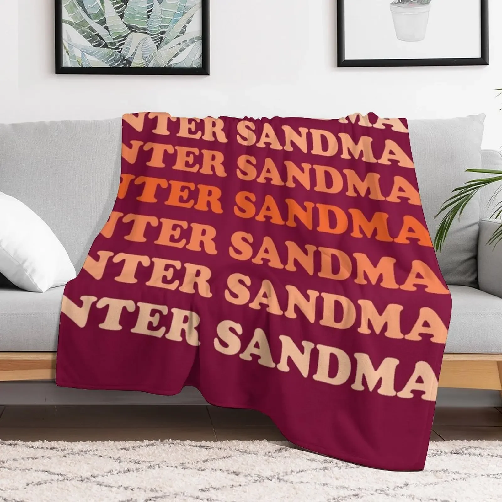 Enter Sandman Ombre Throw Blanket Fluffy Cozy Throw Blanket for Home Decor