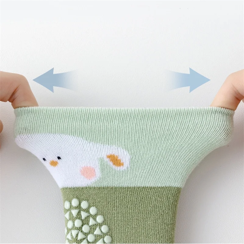 Lawadka Newborn Baby Long Socks For Boys Girls Cartoon Kids Floor Socks Anti Slip Cotton Toddler Stocking Leg Warmer Autumn 0-3Y