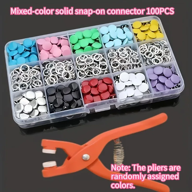 

Metal Snap Fastener Kit – Manual Crimping Pliers & Stainless Steel Buttons, DIY Sewing Supplies for Clothing, Hats & Bags