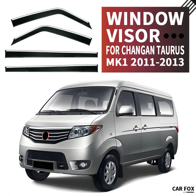 4pcs For Changan Taurus 2011-2013 Car Window Visor Awning Shelters Windshield Side Window Rain Sun Shade Auto Accessories