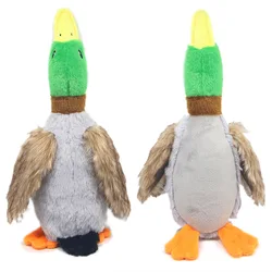 Cute Plush Squeaky Duck Toy para cães, brinquedo sonoro, recheado, animal, Squeak, limpeza, dente, cão, corda de mastigar, Pet Acessórios