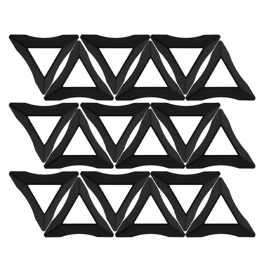 

30Pcs Plastic Cube Holder for Triangle Base Stand Mini Display Pedestal Speed Cube Organizer Kids Gift Black