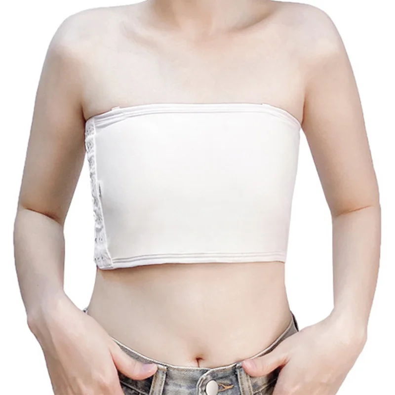 

Tomboy Bra Intimates Crop Les Lesbian Slim Chest Breast Binder Buckle Bra Tank Top Undershirt Boob Tube Top Bandeau Strapless