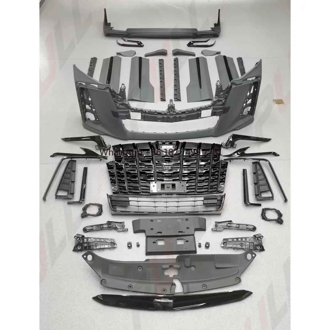 

High Quality BodyKit Grille for . Alphard 2018-2022 Upgrade to Black Warrior Style Include Front Bumper with Grille