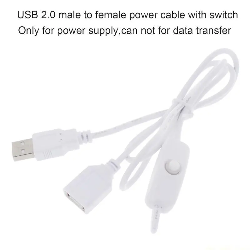 F62C USB Extension Cable ON OFF Switch for PC USB Fan LED Lamp USB Extension Cable