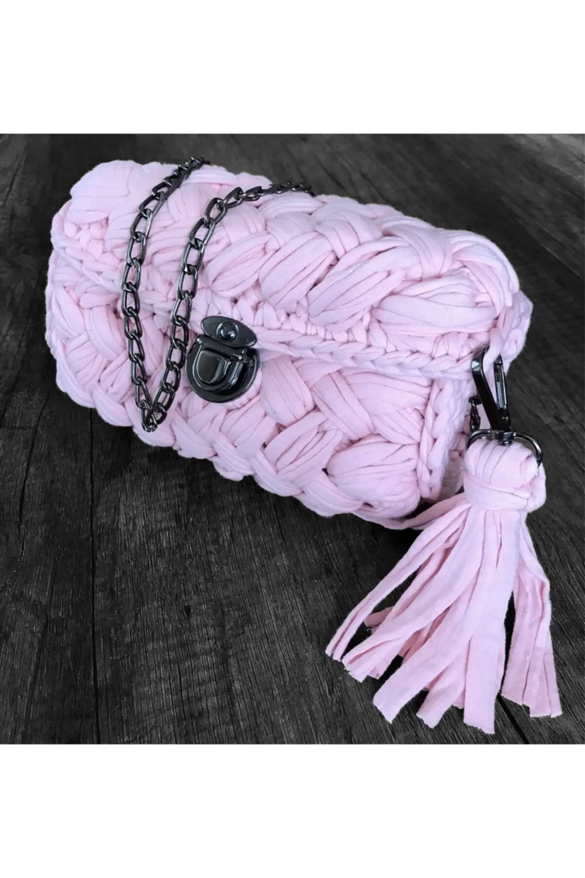 

Uras Women Pink Handmade Braided Shoulder Strap Bag Women bag Shoulder Bag Handmade