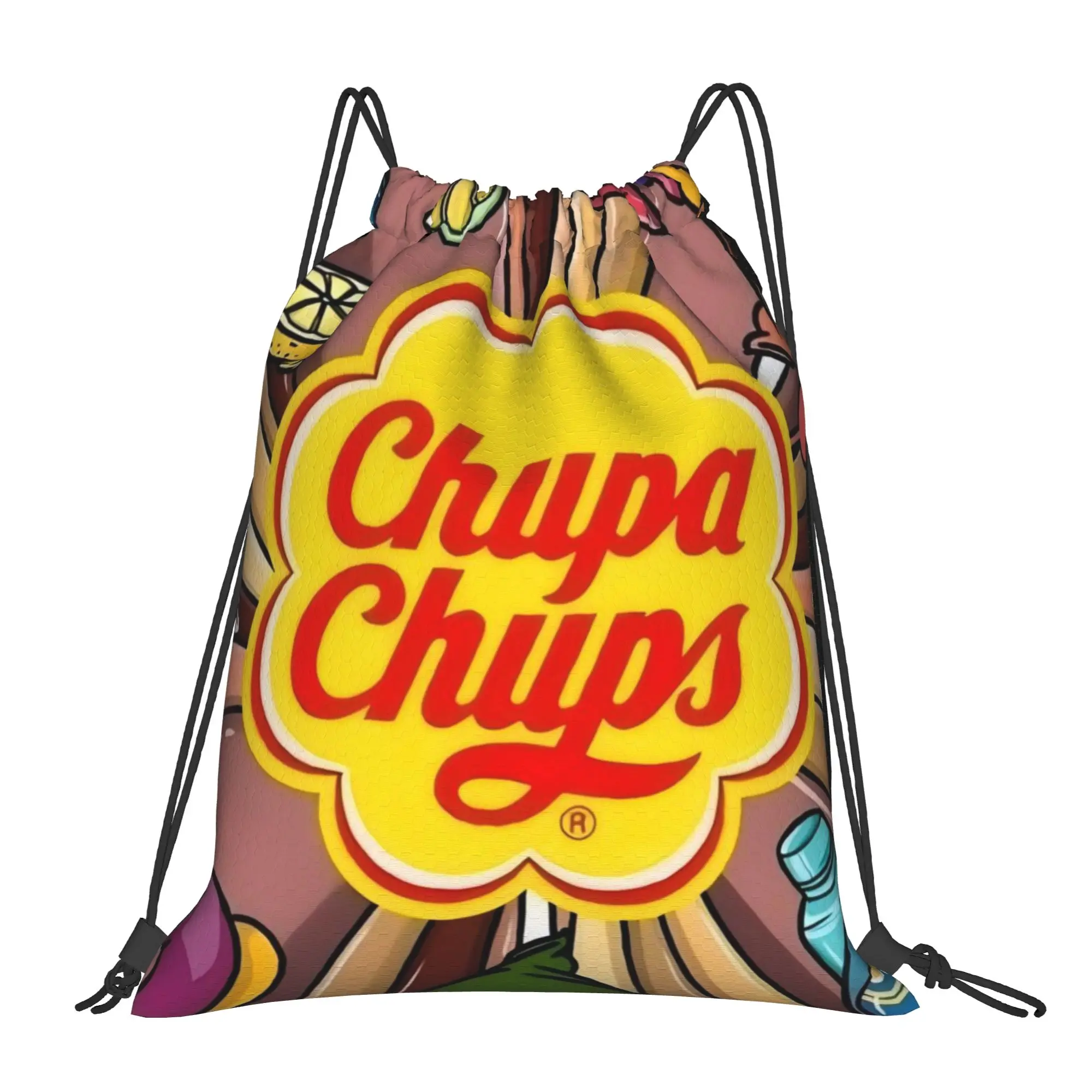 

Рюкзак-мешок Chupa Chups для походов, езды на велосипеде и спортзала, портативный, на шнурке, для одежды