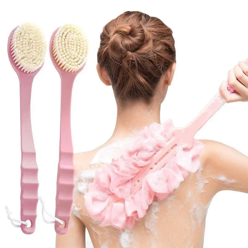 1PCS Pink Bath Brush Household Cleaning Brush Children\'s Back Women\'s Shower Degreases Skin Bathroom Products