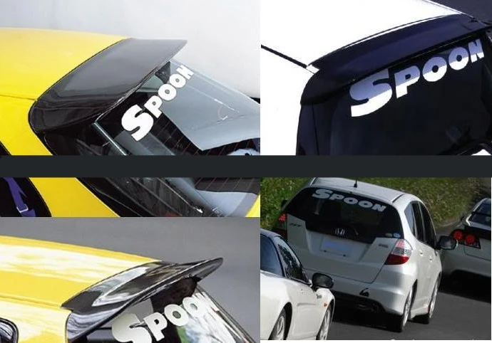 Automobile Window Front Windshield Window Engine Hood Vehicle Body Vinyl Decals for Car Stickers Japan SPOON SPORTS