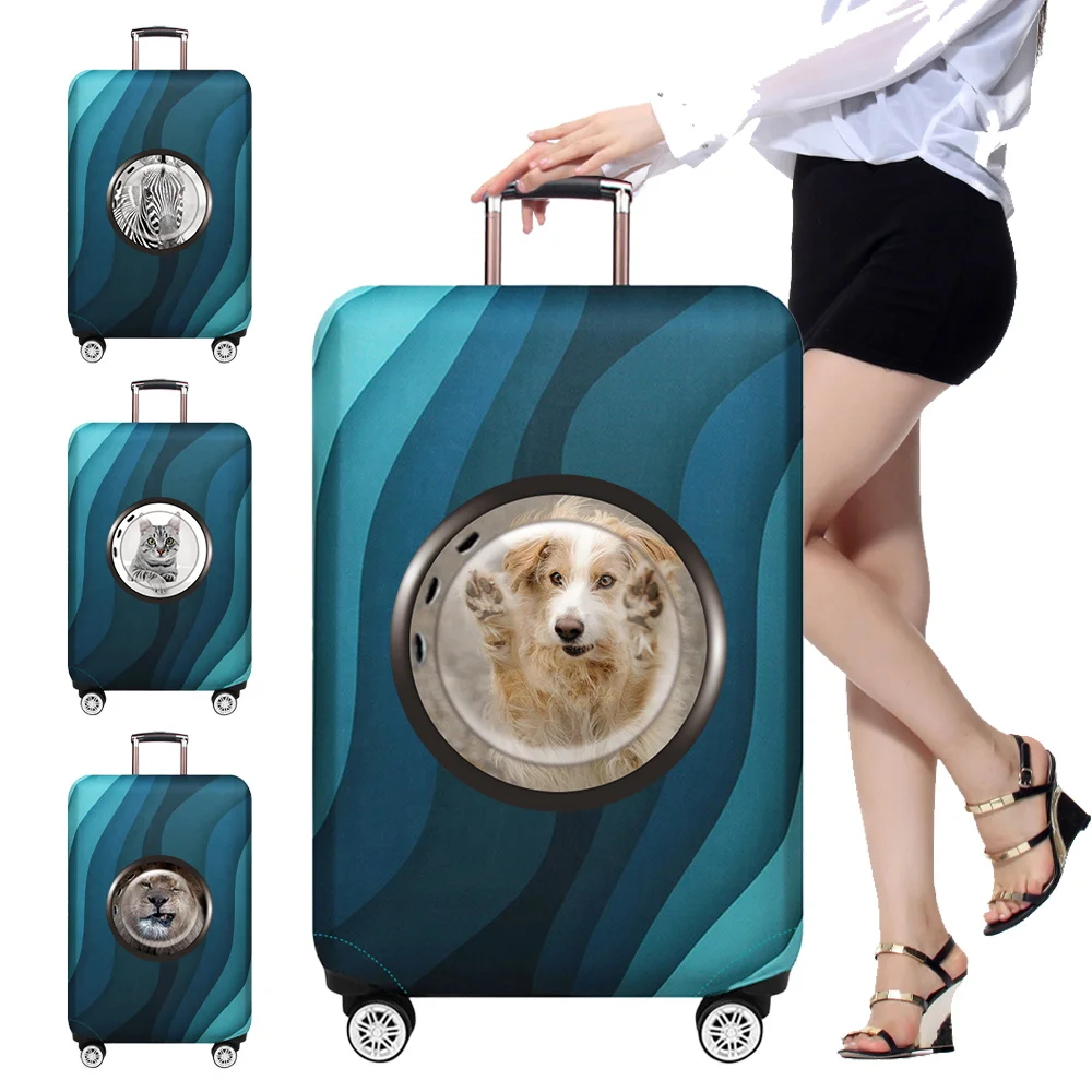 

Luggage Protective Case Cover Fashion 18-32inch Trolley Box Suitable Reusable Dust Cover Window Series Travel Accessories