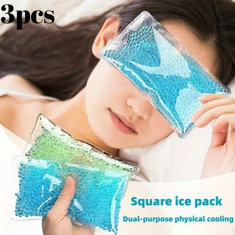 

3Pcs Reusable Gel Ice Pack, Hot & Cold Compress for Eyes, Muscle Aches, Systemic Discomfort, Home Essential for Recovery