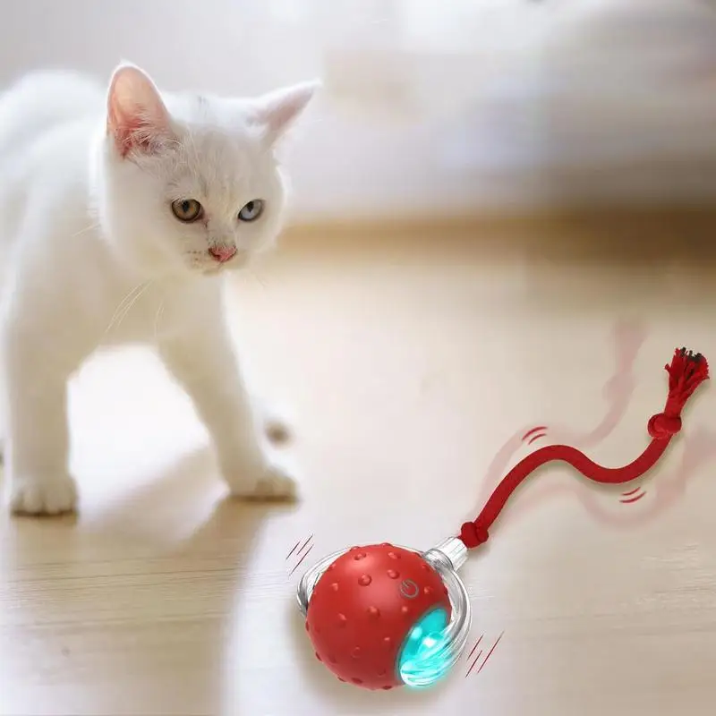 Smart Interactive Pet Toy Ball Kitten Active Rolling Ball Smart Agile Moving Ball Rechargeable Rolling Ball Toy Pet Rolling Ball