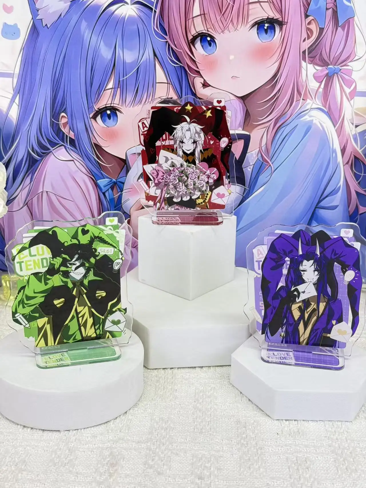 Anime acrylic standee, cute character display stand, manga merchandise, collectible standee, desktop decoration, gift for girls.