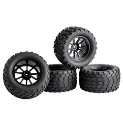 4Pcs/lot RC Car Rubber Sponge Tires Tyre Rim Wheel 125mm*70mm For 1/10 Scale Models Monster Trucks HSP HPI Remote Control Cars