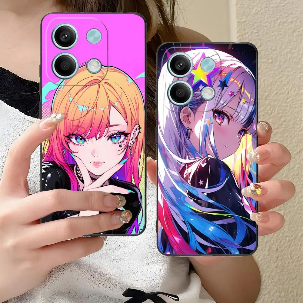 

Чехол для телефона Anime Punk Girl для Xiaomi Redmi Note 14 13 12 11 A5 3 2 1 Pro Plus 4G 5G с цветным принтом, защитный красивый чехол