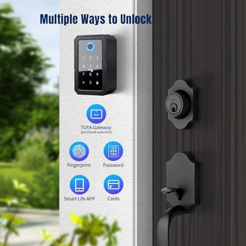 Sem Fio Smart Key Lock Box, Chave de Casa, Eletrônico, App, Código Digital, Bluetooth, Seguro para o Anfitrião, Fácil de Usar