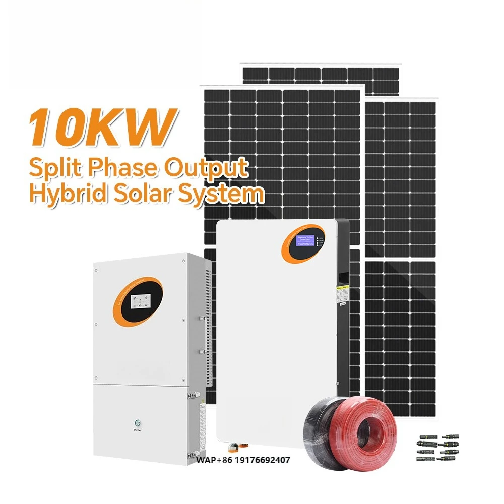 Split Phase Output 5kW 10kW 15kW Solar Power System Complete Hybrid Solar System  for Residential Solar Energy Storage